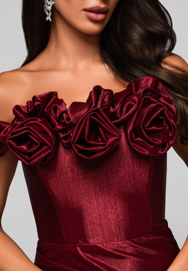 Evening dress LA-OM-DLR213 - burgundy