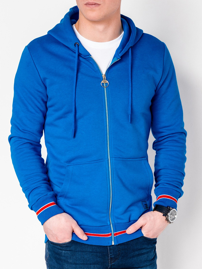 Men's zip-up hoodie - turquoise B912