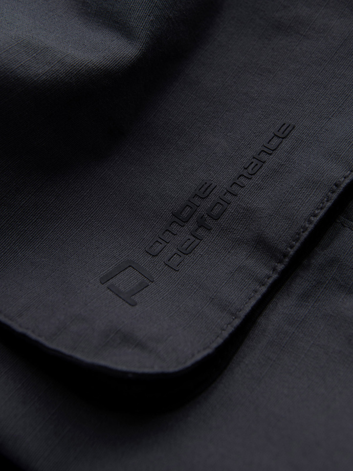 Męskie spodnie JOGGERY z odstającymi i zapinanymi kieszeniami cargo - grafitowe V6 OM-PAJO-0135