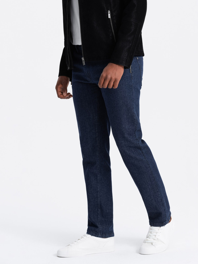 Klasyczne męskie jeansowe spodnie REGULAR FIT – indygo V1 OM-PADP-0152