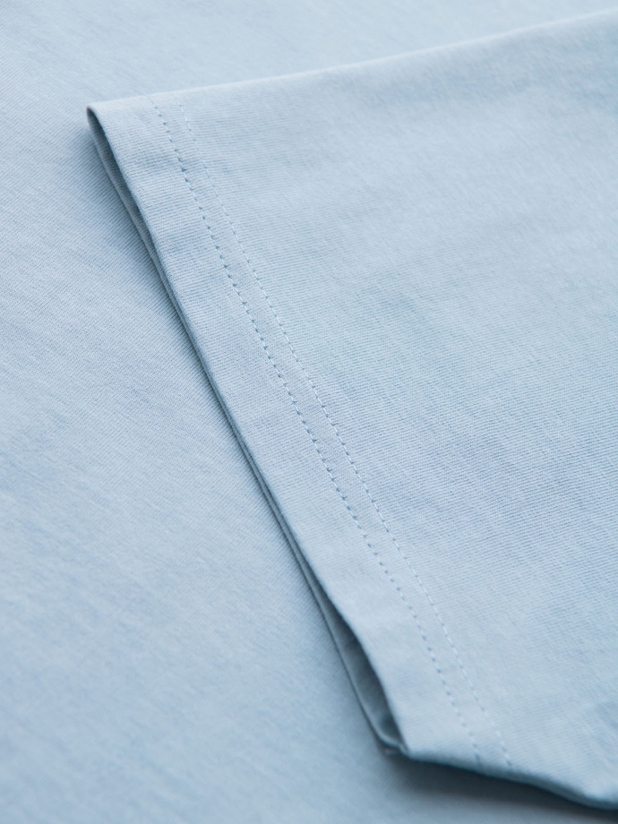 BASIC men's classic cotton T-shirt - light blue V19 OM-TSBS-0236