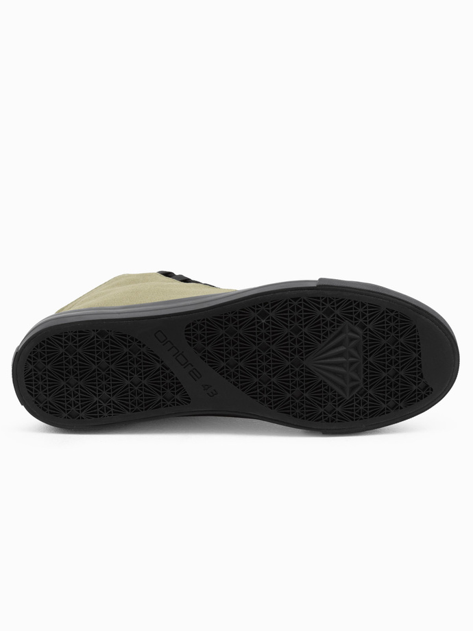 Men's shoes sneakers in combined materials - olive V5 OM-FOTH-0143