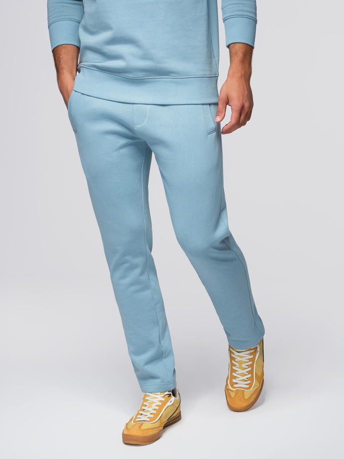 Men's sweatpants with unlined leg - light blue V7 OM-PABS-0206