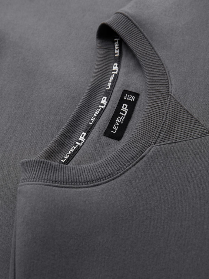 Unisex classic sweatshirt with round neckline - grey V18 OU-SNBC-0104