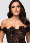 Evening dress LA-OM-DLR273 - brown