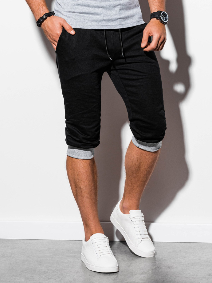 Men's sweatshorts - black/grey P29