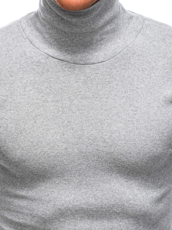 Sweter męski z golfem E213 - szary