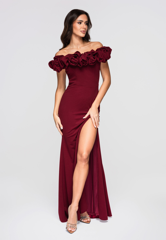 Evening dress LA-OM-DLR178 - burgundy