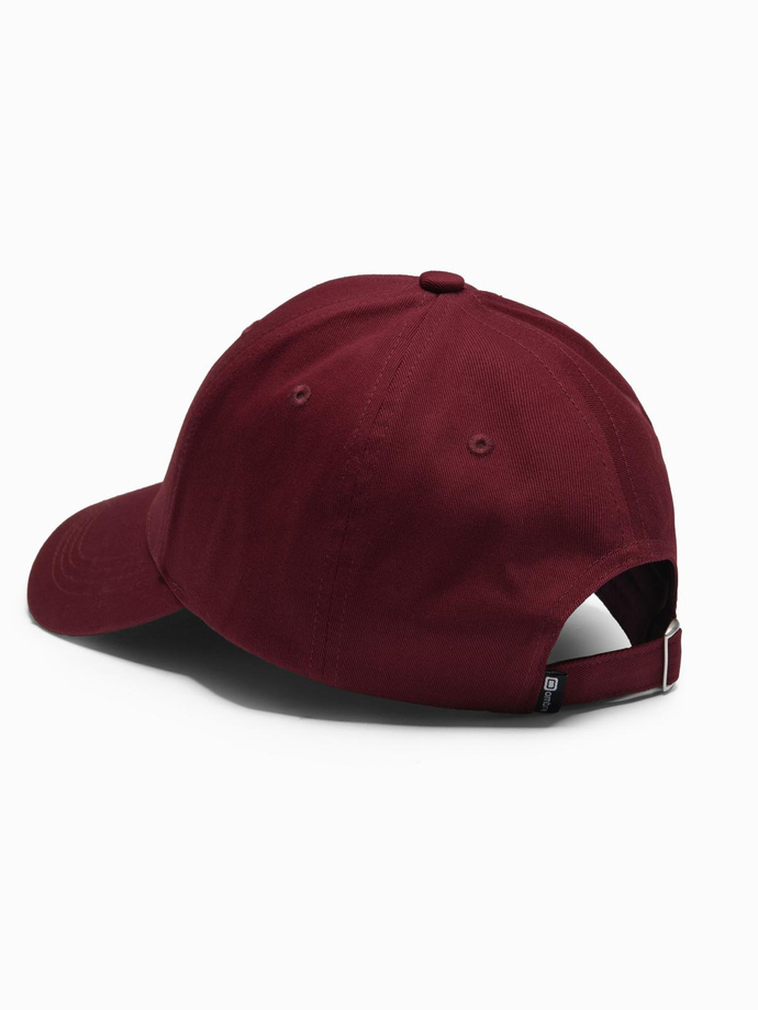 Men's one-color baseball cap - maroon V3 OM-ACCS-0105