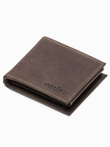 Men's leather wallet - brown A092