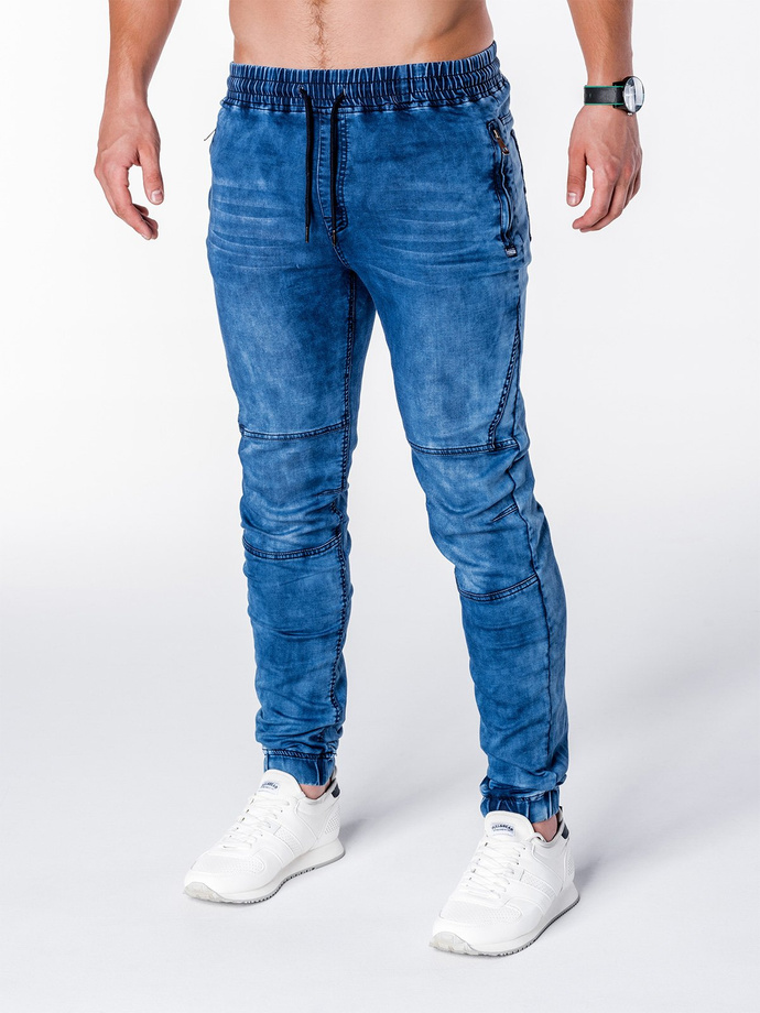 Men's denim jogger pants - blue P711