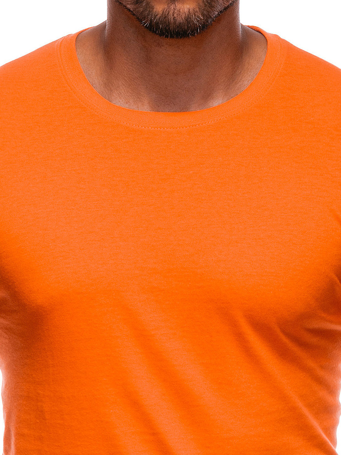 T-shirt męski basic S970 - pomarańczowy