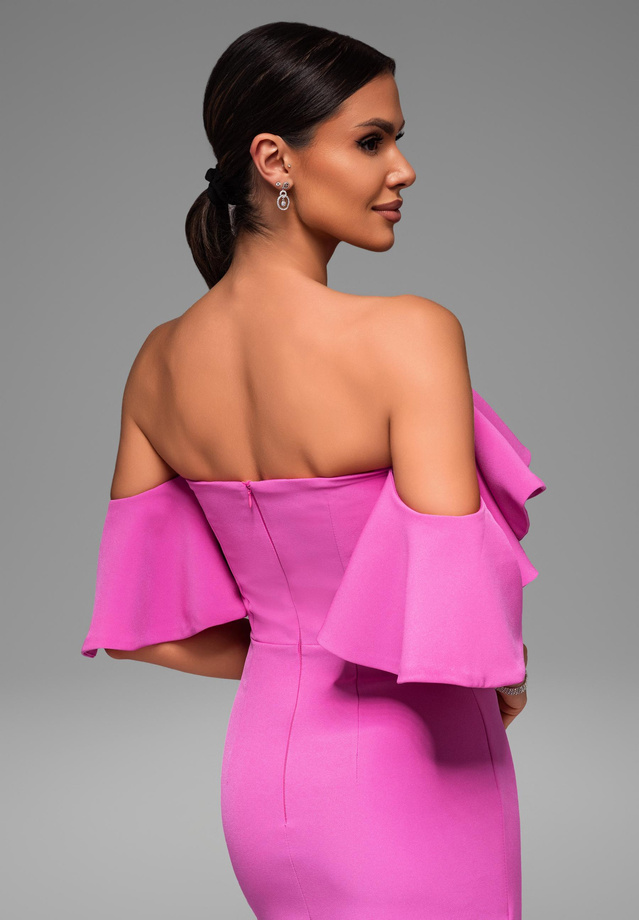 Evening dress LA-OM-DLR065 - fuchsia