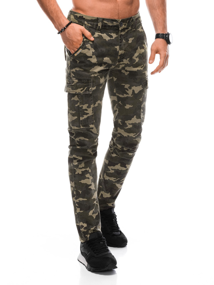 Men's cargo pants P1380 - beige