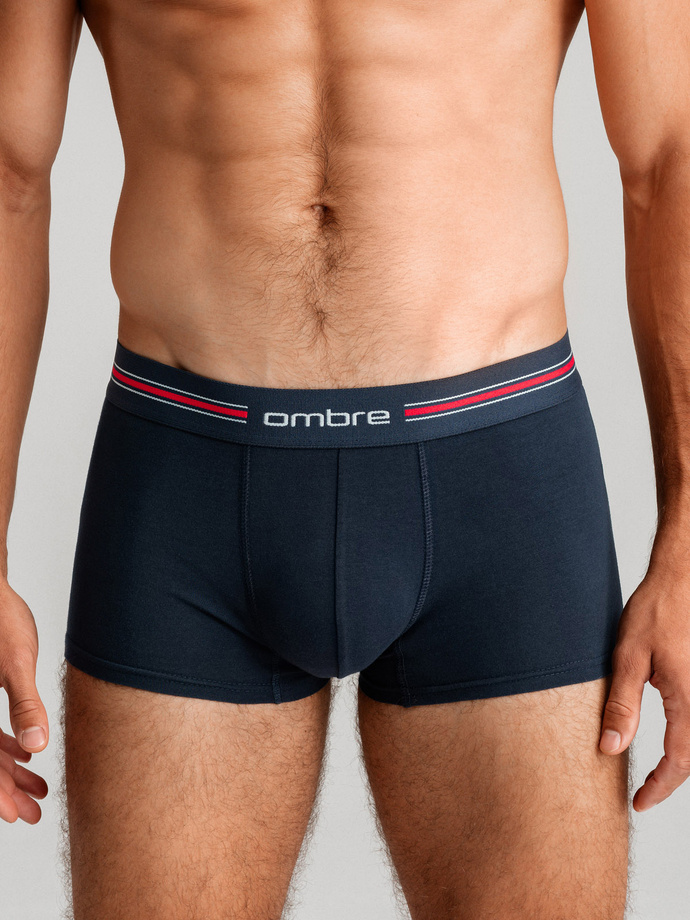 Klasyczne dopasowane męskie bokserki z gumką w paski – 3 pak mix OM-UNBO-0109