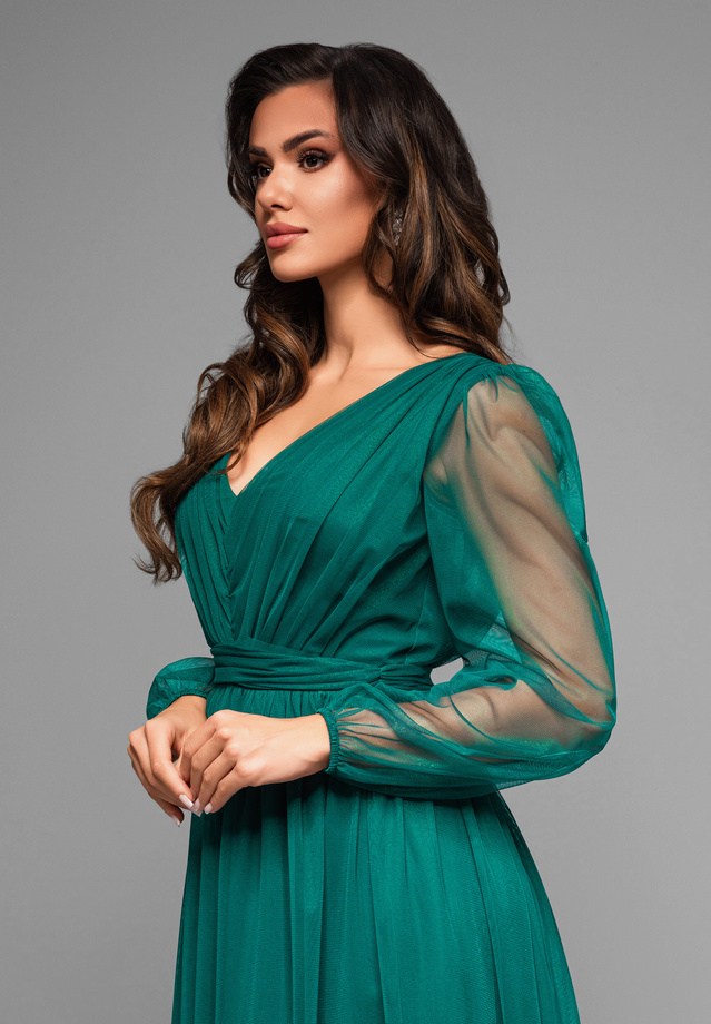 Evening dress LA-OM-DLR007 - green