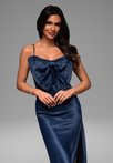 LA-OM-DLR083 Regular Fit raspberry evening dress