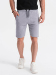 Men's sweat shorts with leopard stripes - gray V9 W359