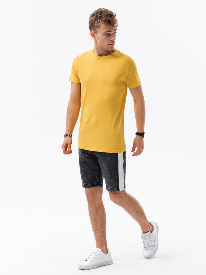 Men's plain t-shirt - yellow S1370