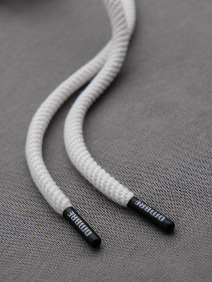 Men's BASIC kangaroo hooded sweatshirt - grey V8 B1674