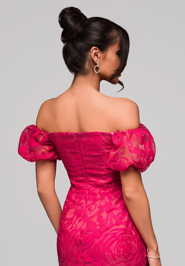 Evening dress LA-OM-DLR127 Regular Fit fuchsia