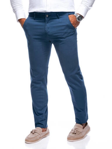 Men's pants chino P1424 - dark blue