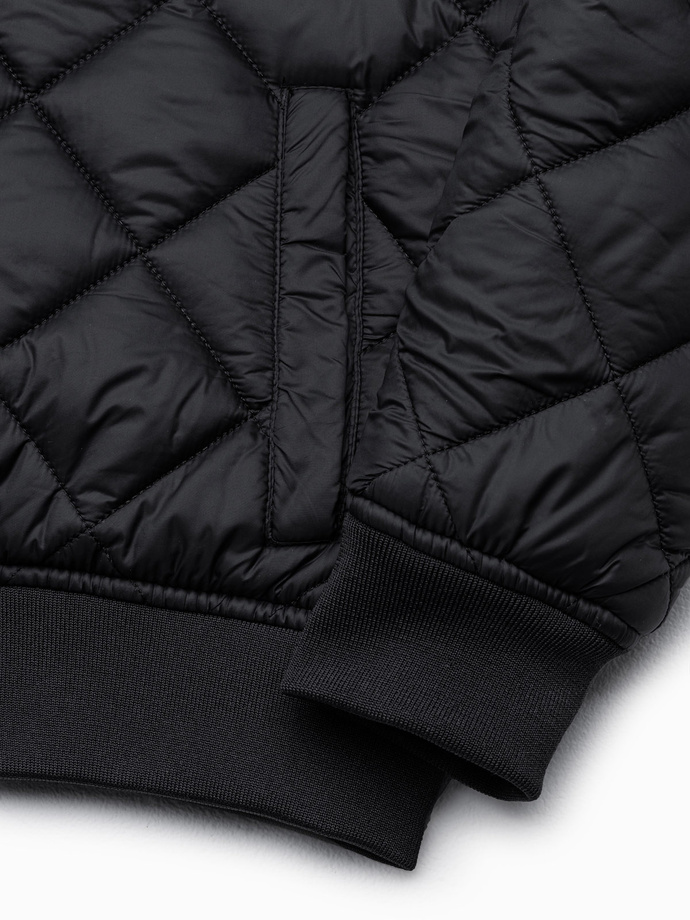 Men's insulated bomber jacket - black C357