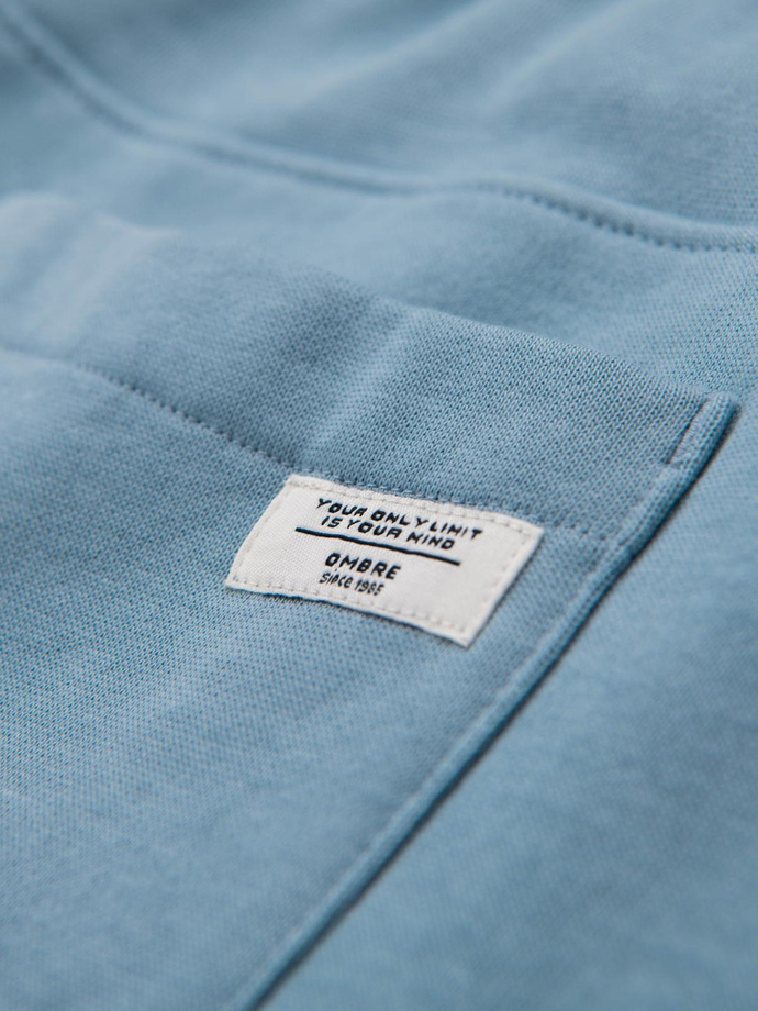 Męskie spodnie dresowe typu jogger - niebieskie V7 OM-PABS-0173