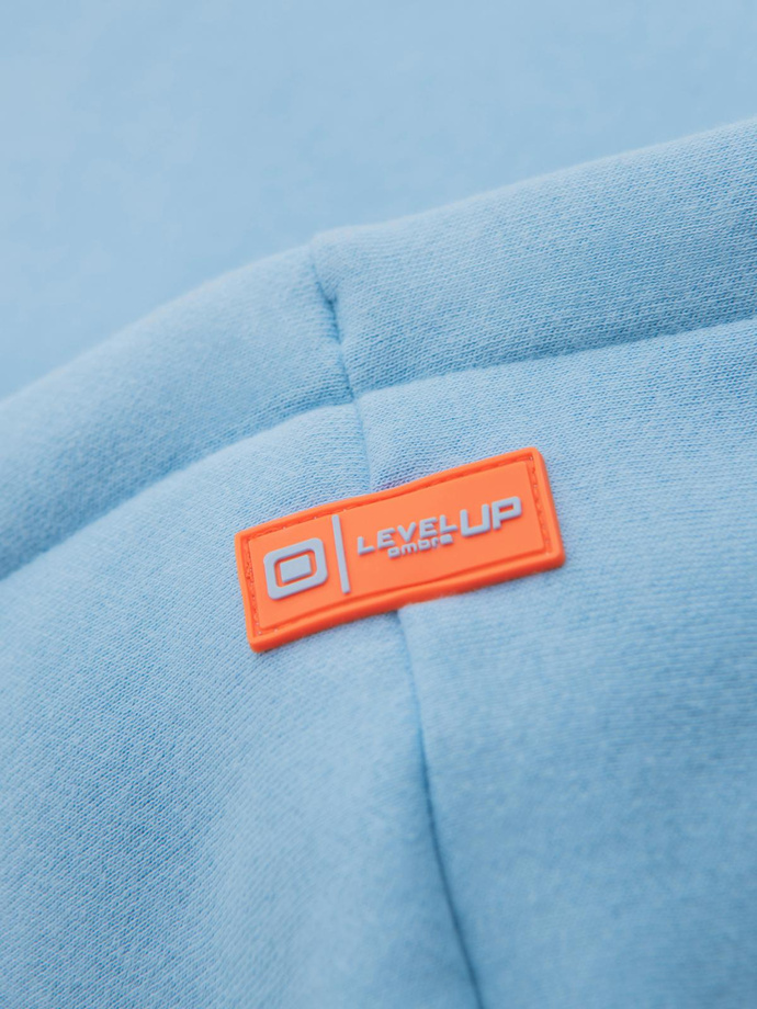 Unisex sweatshirt with hood and pockets - blue V8 OU-SNBC-0105