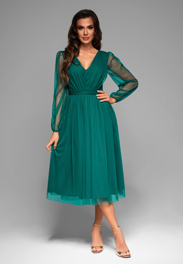 Evening dress LA-OM-DLR007 - green