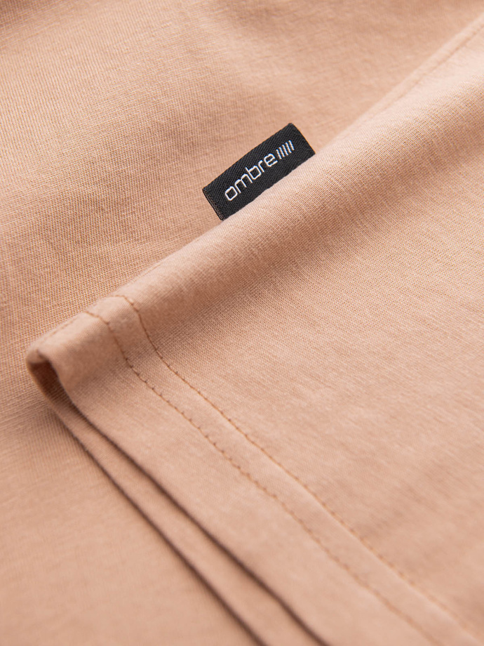 Classic BASIC men's cotton T-shirt - flesh-colored V9 OM-TSBS-0146