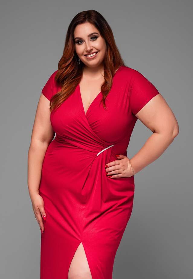 Sukienka wieczorowa LA-OM-DLR013 - red