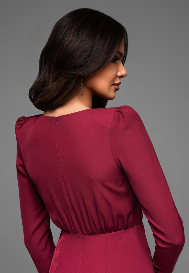 Evening dress LA-OM-DLR027 - burgundy
