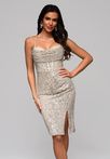 Evening dress LA-OM-DLR112 - beige
