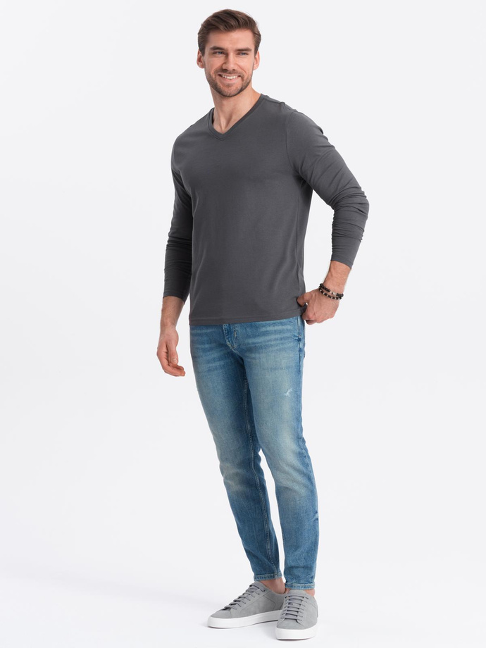 Men's V-NECK longsleeve set - mix 2-pack V1 Z41