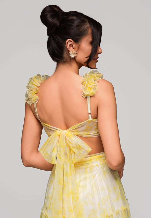 Evening dress LA-OM-DLR161 - yellow