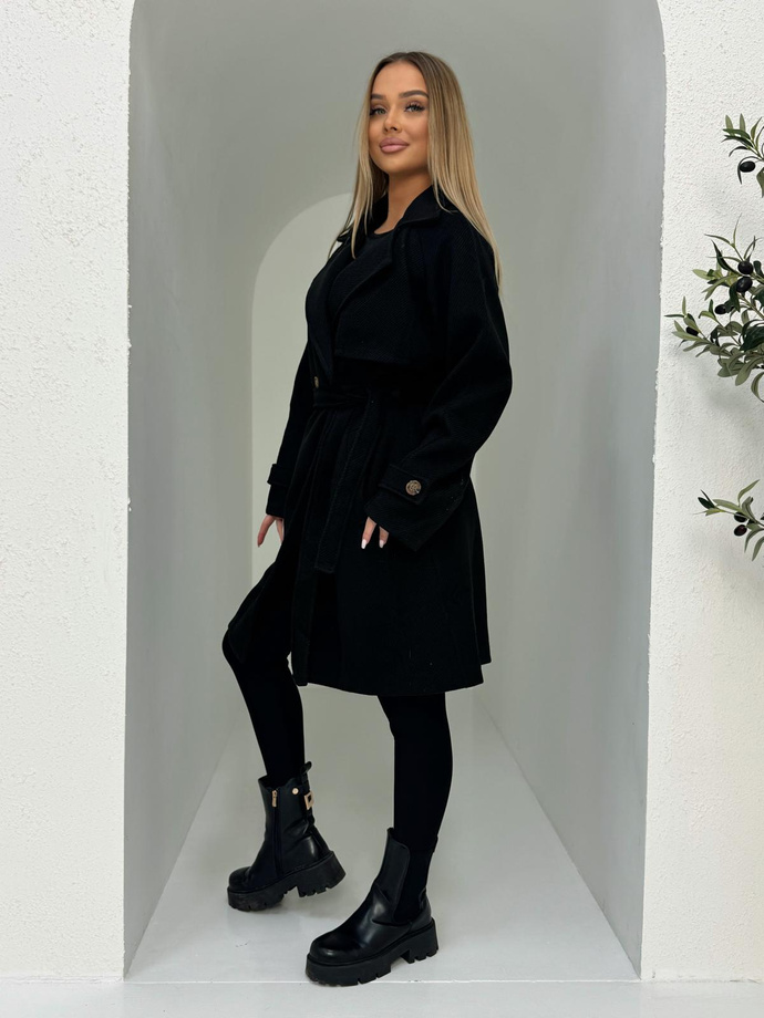 Fashionable women's coat CLR038 - black
