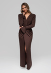 Evening dress LA-OM-DLR185 - brown