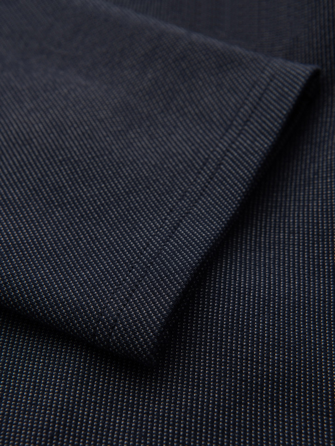 Spodnie męskie CARROT ze strukturalnej dwukolorowej dzianiny - granatowe V1 OM-PACP-0168