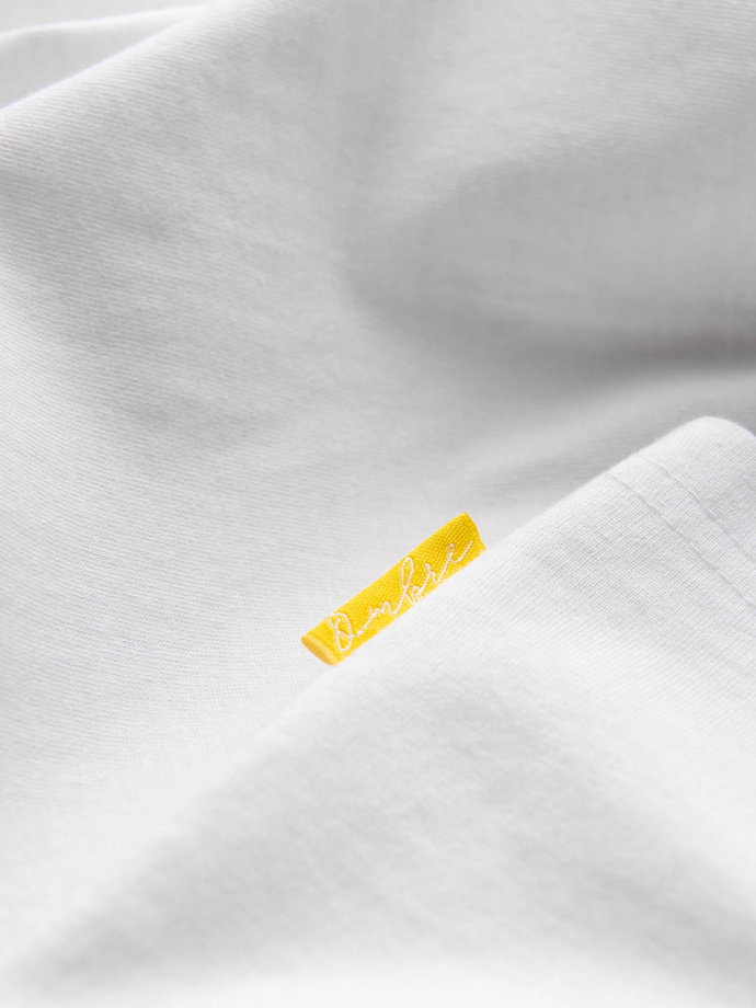 T-shirt męski bawełniany dwukolorowy - czarno-biały V2 S1619