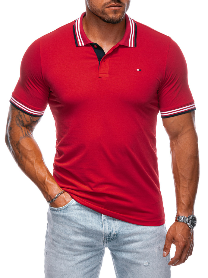 Men's plain polo shirt S1995 - red