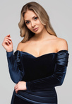 Evening dress LA-OM-DLR254 - navy