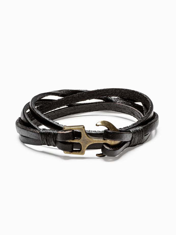 Men's bracelet on the strap - black A205