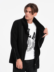 Unbuttoned men's sweatshirt with stand-up collar LONDON - black B1362