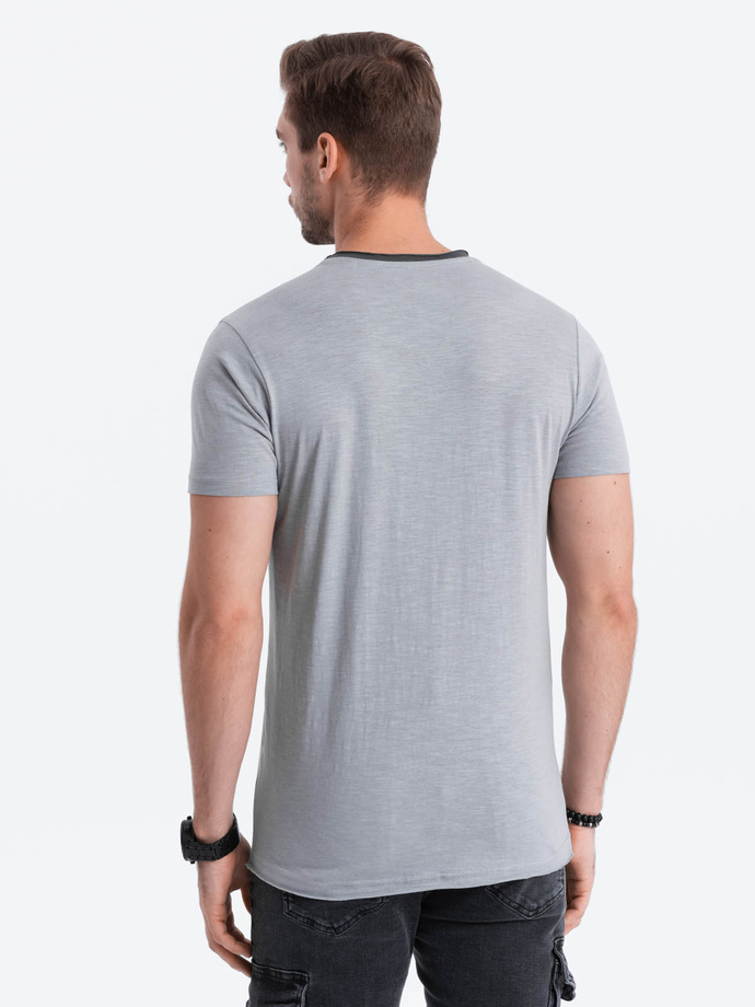 T-shirt męski bawełniany - szary V1 S1385