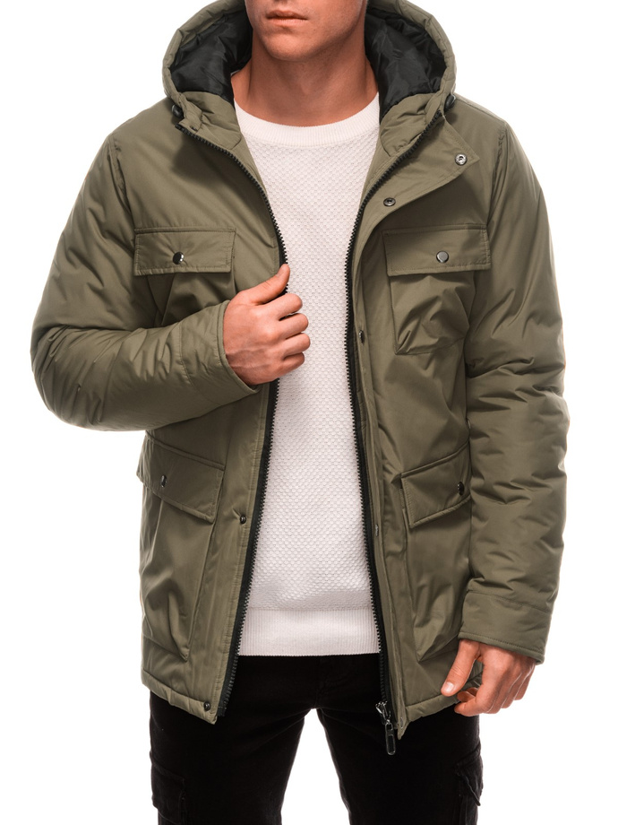 Men's winter jacket C530 - dark olive