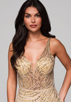 Evening dress LA-OM-DLR240 gold