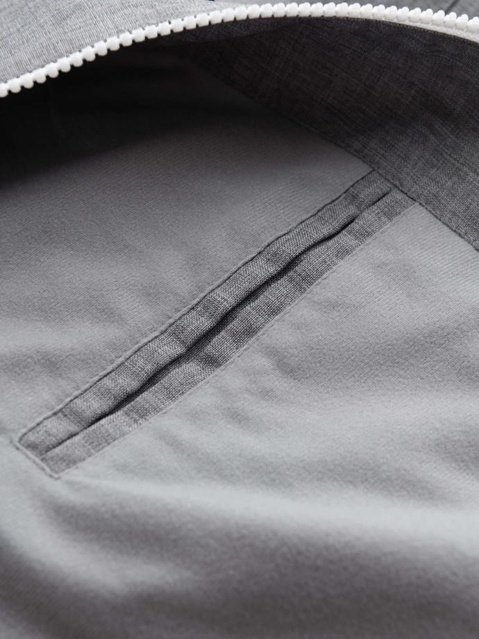 Lekka sportowa męska kurtka z polarową podszewką – szara V3 OM-JANP-0136