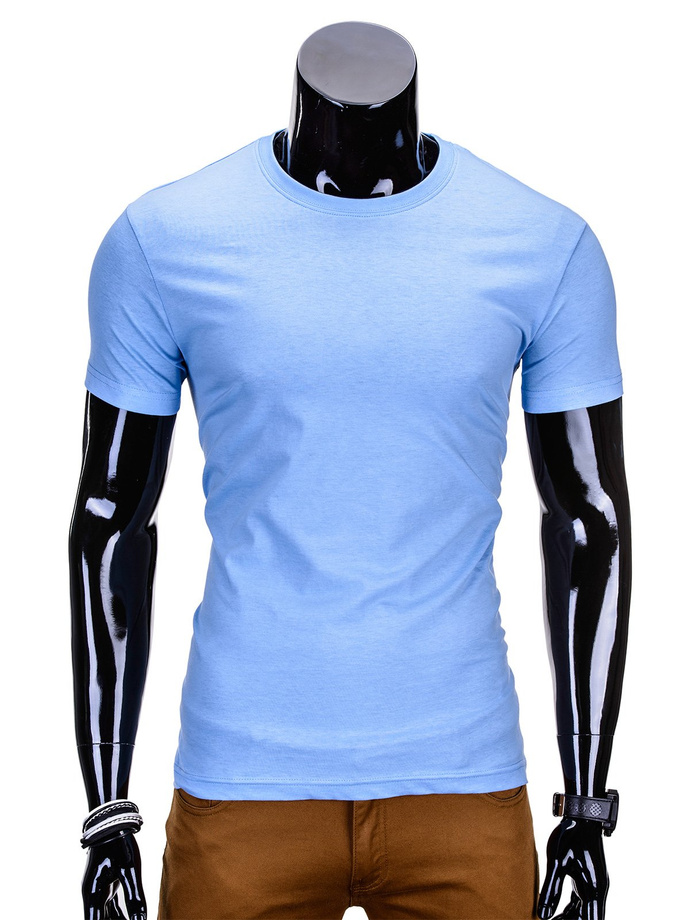 Men's plain t-shirt S970 - light blue