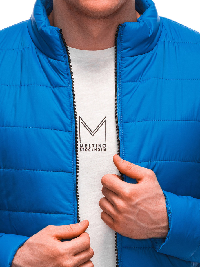 Men's mid-season quilted jacket C526 - blue